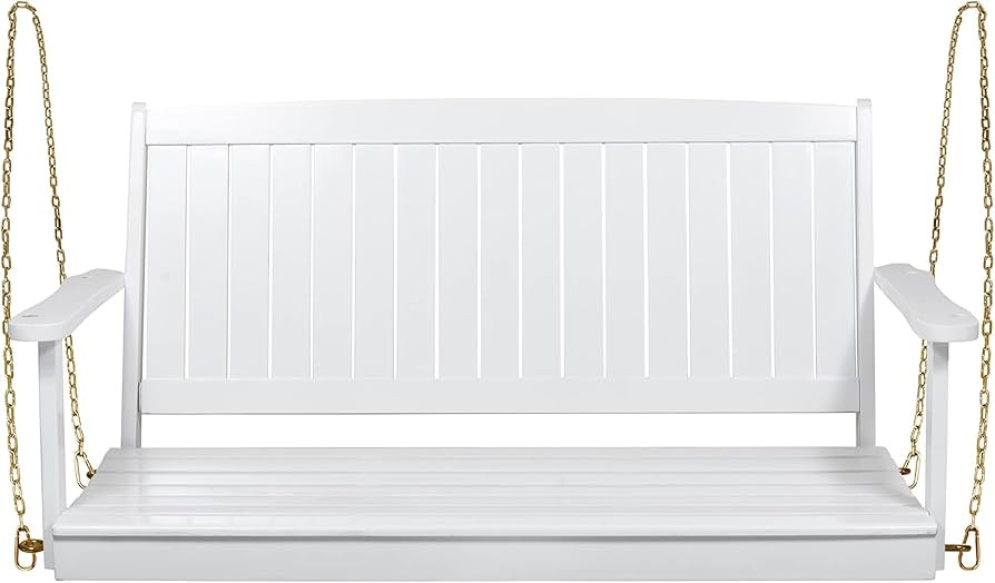 Christopher Knight Home Phoebe Outdoor Acacia Wood Porch Swing, White | Amazon (US)