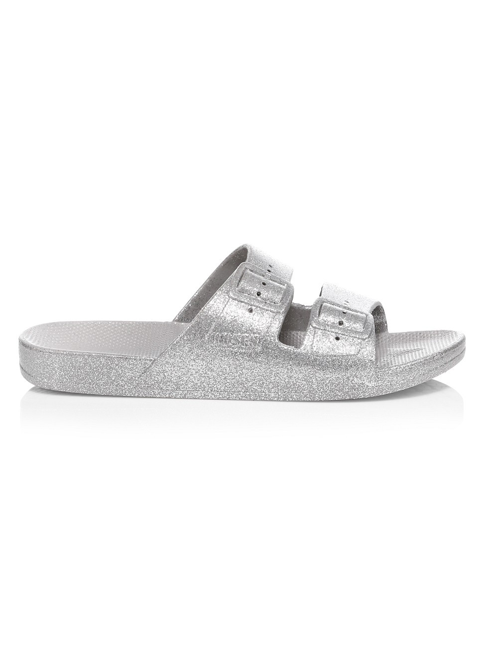 Freedom Moses Glitter Two-Strap Slides | Saks Fifth Avenue