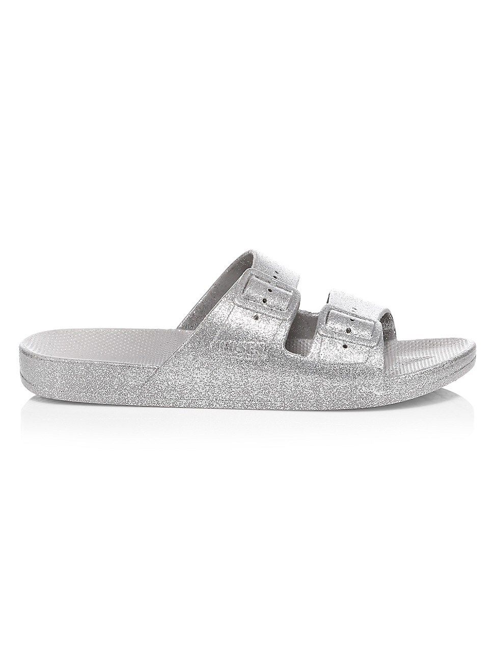 Freedom Moses Glitter Two-Strap Slides | Saks Fifth Avenue