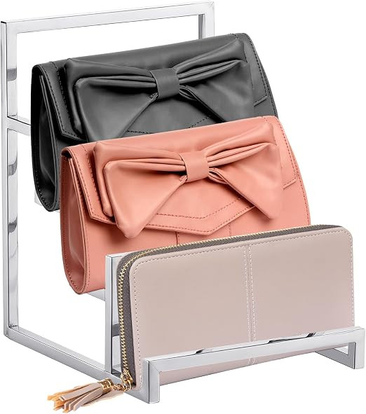 uxcell Clutch Purse Display Stand 4 Layer Wallet Display Rack Metal Clutch Holder Riser for Home ... | Amazon (US)