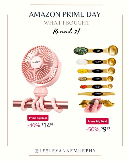 Amazon Prime Deals under $15! I couldn’t help myself with these magnetic measuring spoons that are beautiful, functional & under $10! The 💗pink💗 fan that clips on to the stroller is a must have for each baby. 

#LTKbaby #LTKhome #LTKxPrime