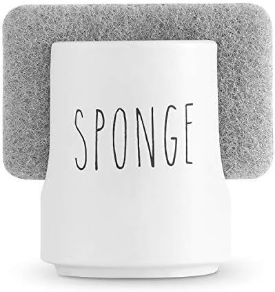 Sponge Holder - Dish Sponge Holder for Kitchen Sink with Sponge - Ceramic Kitchen Sponge Holder f... | Amazon (US)