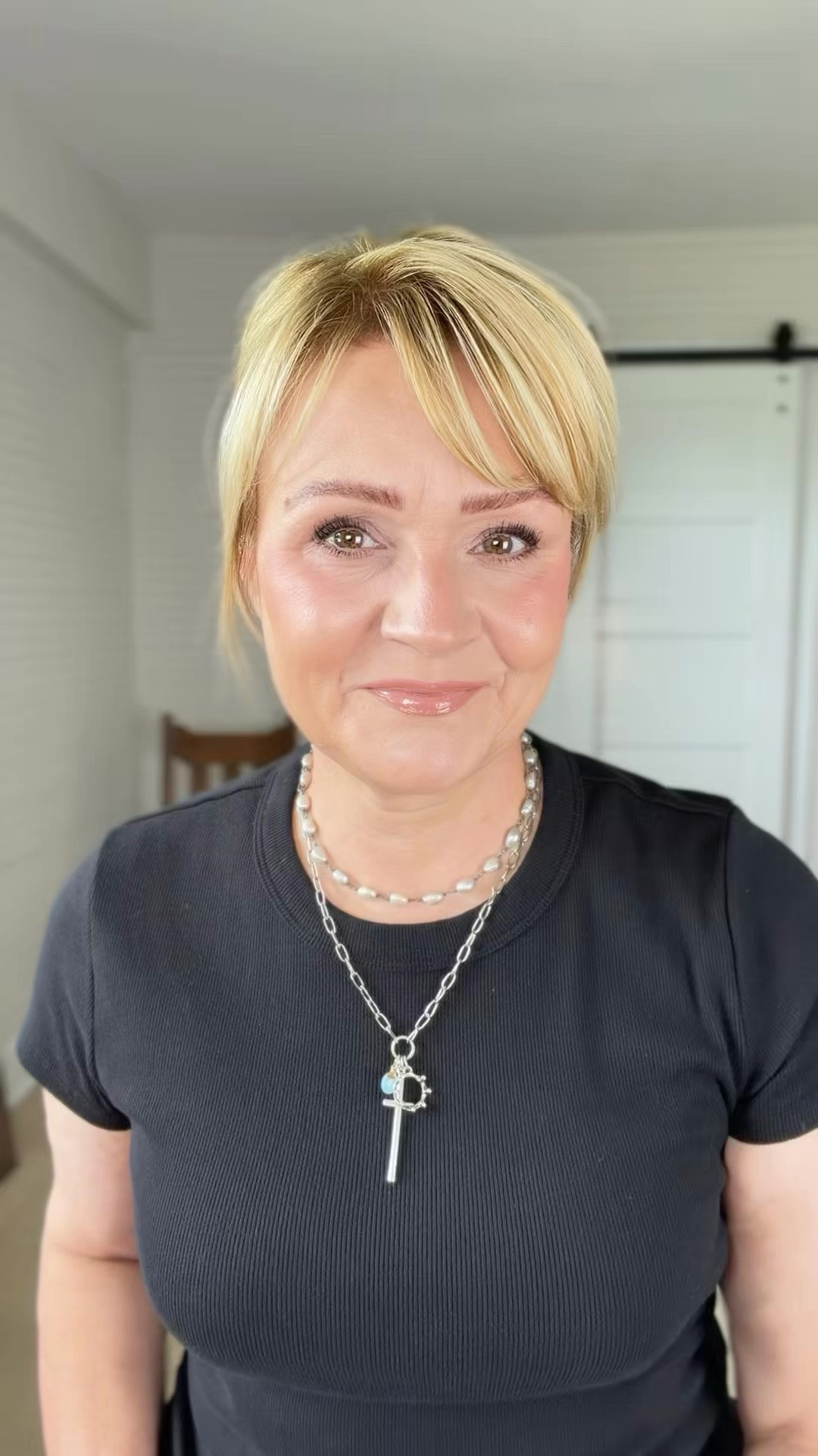 Simple, glowy summer makeup for mature skin.  
My skin tint is in shade 120. 
Blush stick in shade Radiant Honey.  
Lips in Mac Nymphette.

#LTKgrwm #LTKBeauty #LTKOver40