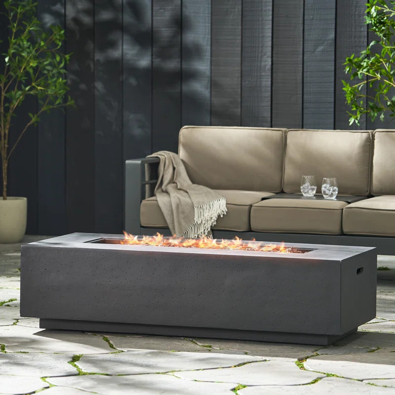 Trent Austin Design® Oquendo 15" H Concrete Propane Outdoor Fireplace (No Tank Holder) & Reviews... | Wayfair North America