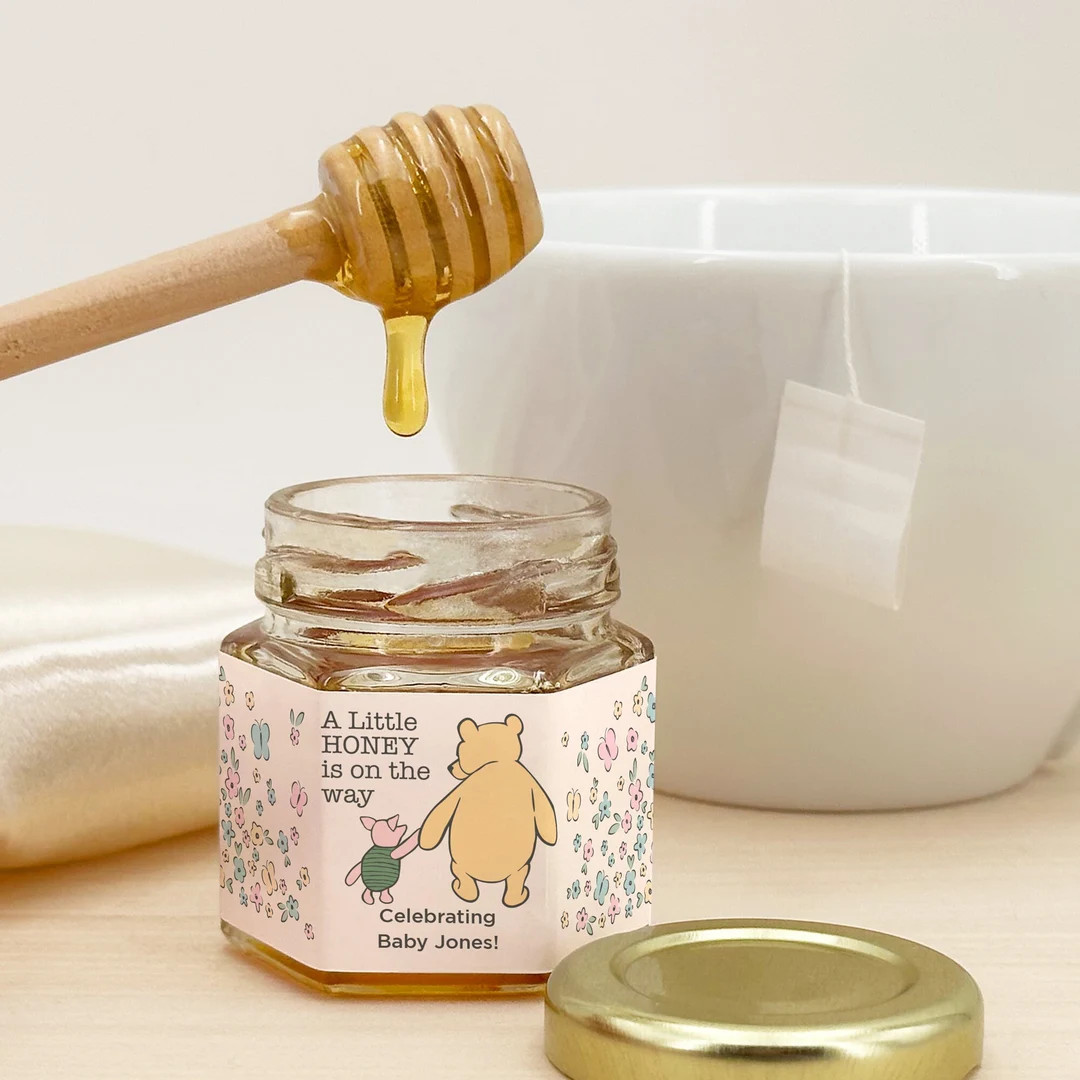 Classic Winnie the Pooh Baby Shower, Pooh Bear Baby Shower Favors, Mini Honey Jar Favors, Pooh's ... | Etsy (US)