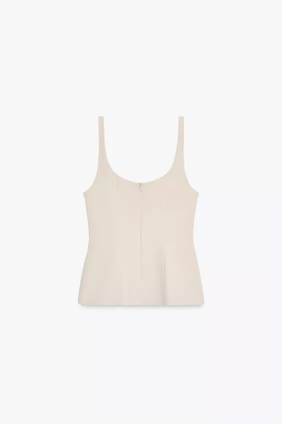 ZIPPER PEPLUM TOP | Zara US