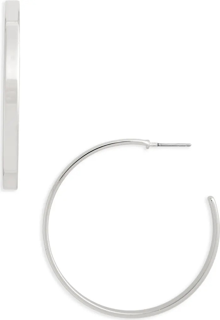 Sleek Flat Hoop Earrings | Nordstrom