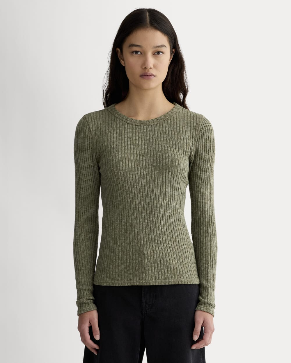 The Cozy Rib Long-Sleeve Tee | Kalamata | Everlane