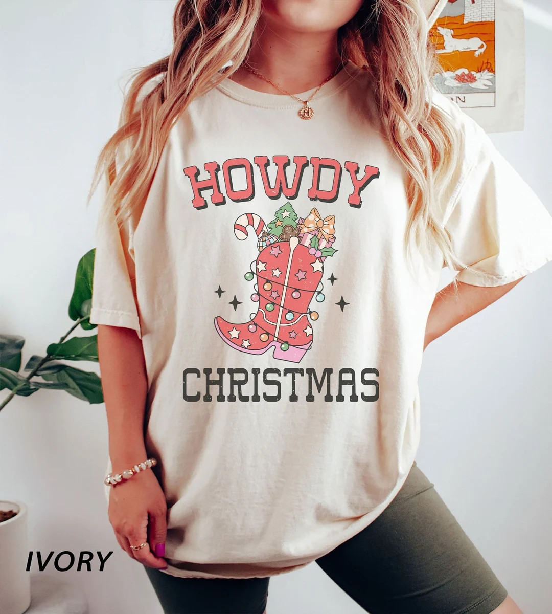 Howdy Christmas Shirt Western Christmas Shirt Christmas - Etsy | Etsy (US)
