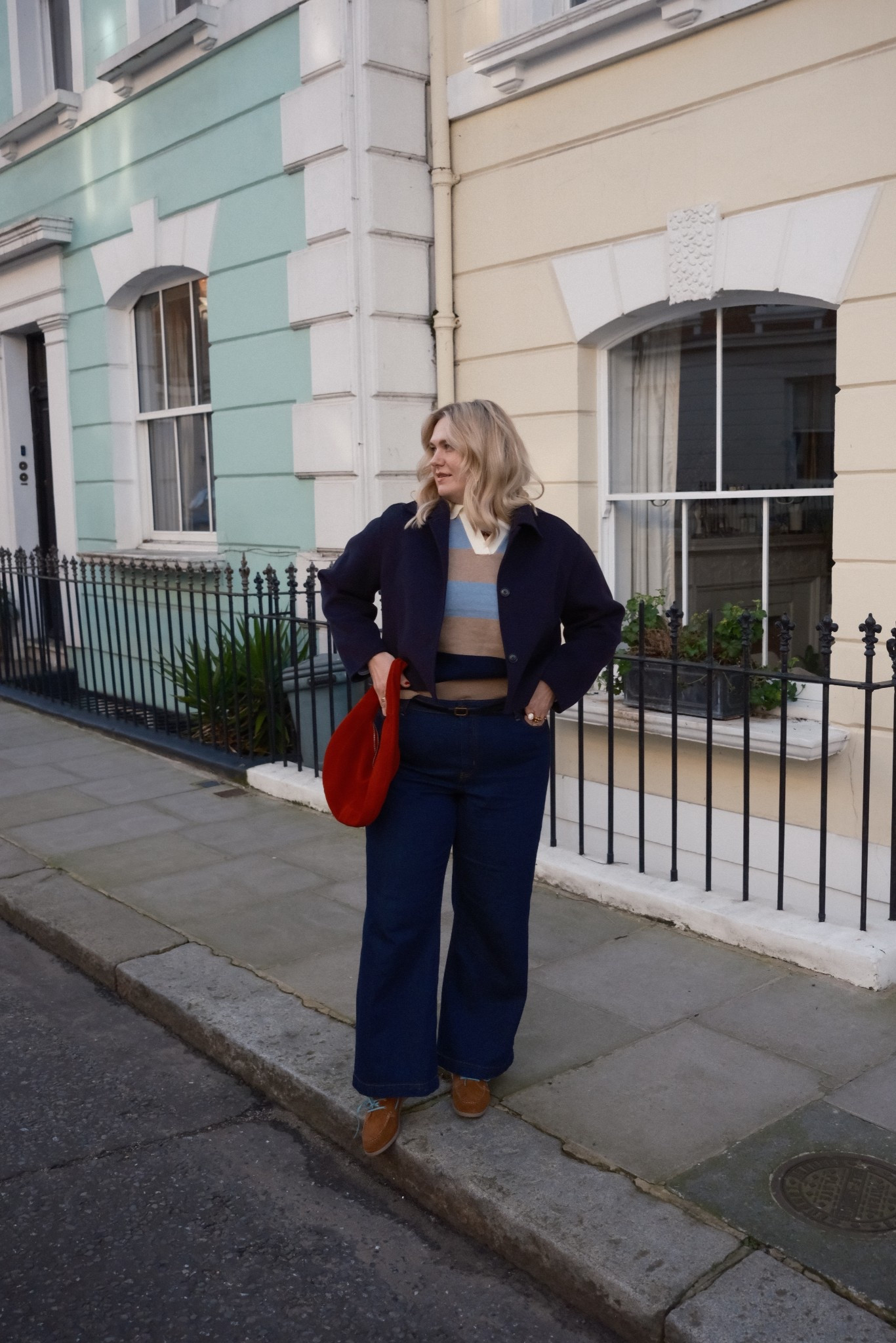 dark denim is my current go-to and I pair it with navy and some pops of colour 👏🏼 been wearing this outfit non-stop lately! 

#LTKeurope #LTKjeans #LTKspring