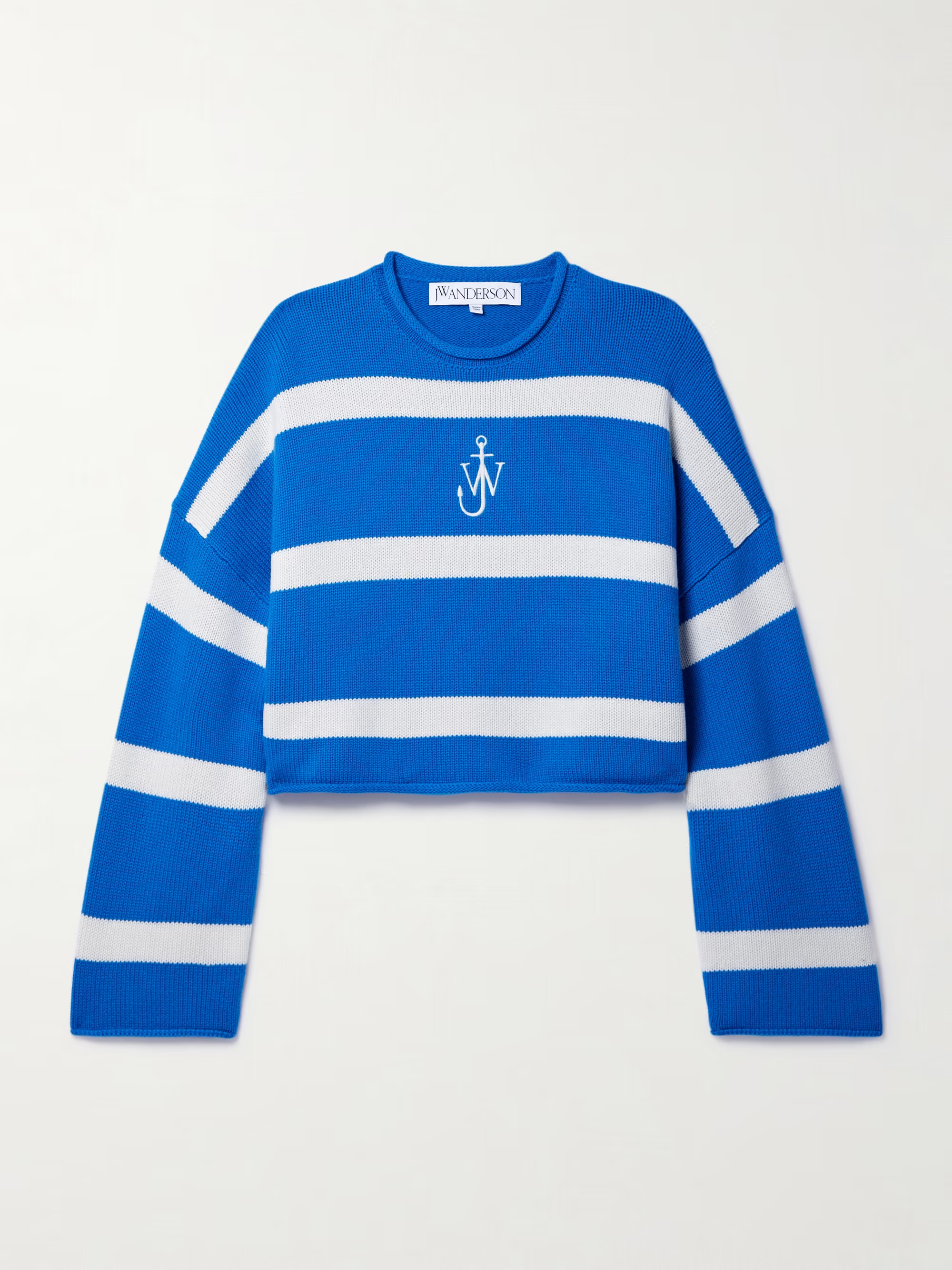 Embroidered striped wool and cashmere-blend sweater | NET-A-PORTER (US)