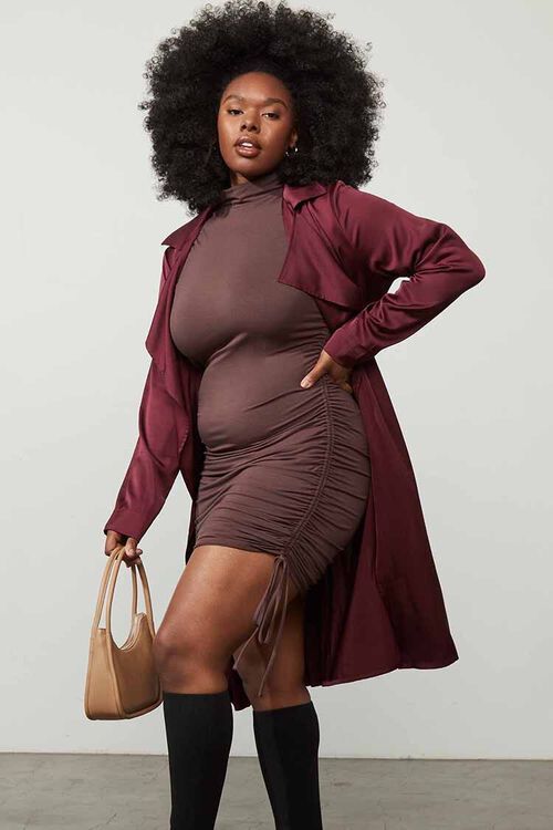 Plus Size Ruched Mini Dress | Forever 21 (US)