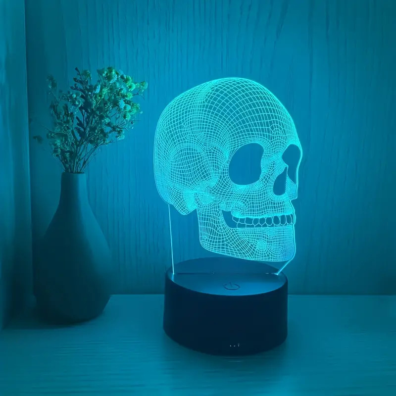 1pc Skull 3D Nightlight, Bedside Bedroom Light, Sleeping Soft Light With Sleeping Light, Hallowee... | Temu Affiliate Program