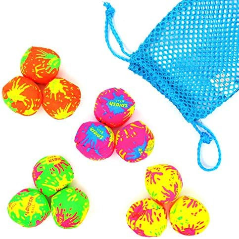 Big Mo's Toys Splash Balls - Neon Drawstring Mesh Bag and Cool Water Balls for Pool - 12 Pack Set | Amazon (US)
