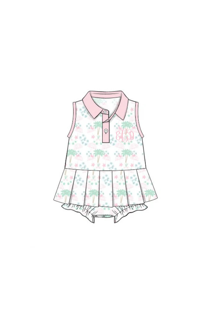 Pre-Order Seaside Sweetheart Tennis Bubble | The Smocked Flamingo