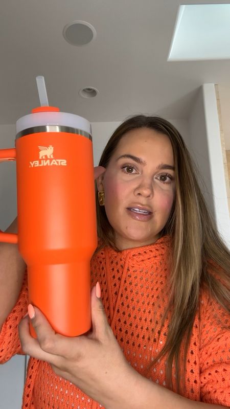 The newest @stanley_brand items I added  to my collection! #stanleypartner The Ice Flow is perfect for athletes or to take the the gym! The quencher is my OG favorite and it’s always by my side. The flip straw is the perfect one to take to a park or pool day with the kids - the handle is amazing 🧡🧡🧡 