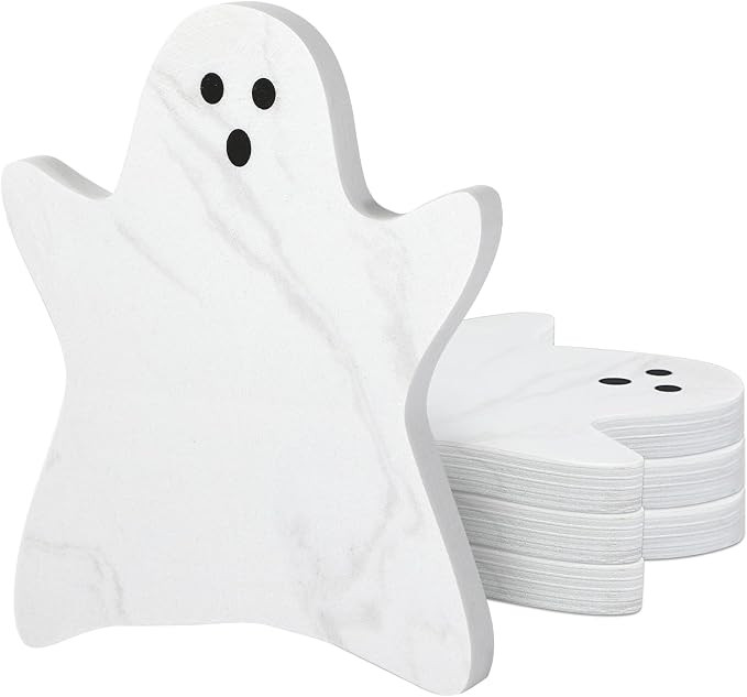 4pcs Marble Coasters Halloween Ghost Coasters 4.7 x 3.9 Inches for Drinks Beverage Boo Mug Cup Ca... | Amazon (US)