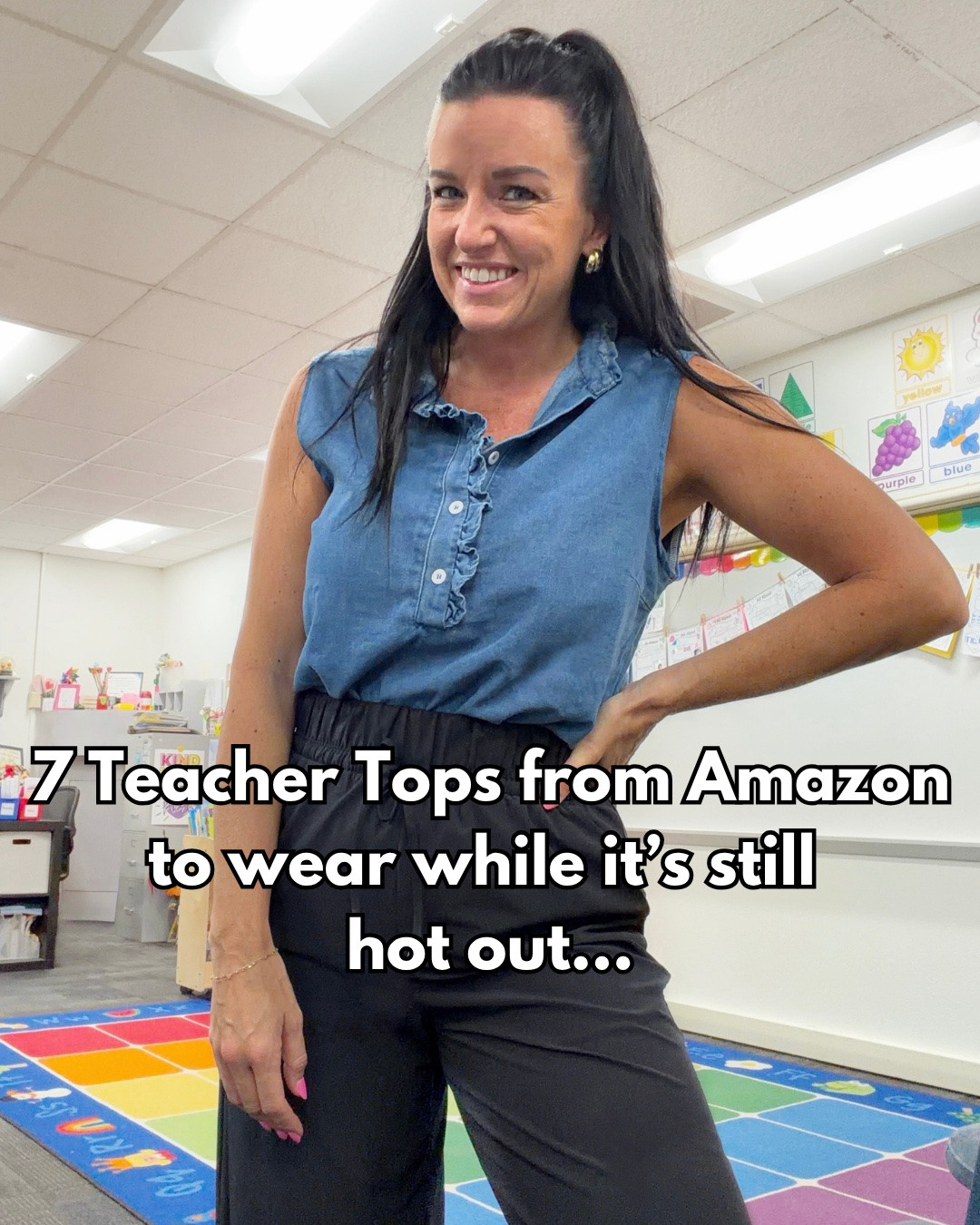 7 teacher tops from Amazon to wear while it’s still hot out! ☀️ Comment “shop” for the links!

Most of these tops are on deal on
Amazon and under $20 😍

Size info is on each image, but let me know if you have any questions! The sweater tops give a nice pre-fall vibe and look cute with jeans, trousers, and twill pants. 


#teachersofinstagram #teachertribe teacher life elementary teachers, teacher fashion, teacher outfit ideas, kindergarten teacher, real life outfits, teacher ootd, Amazon style, casual fall workwear #amazonfashion #teacheroutfits @amazonfashion

#LTKootd #LTKSaleAlert #LTKWorkwear