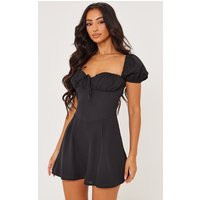 Petite Black Short Sleeve Mini Dress | PrettyLittleThing US