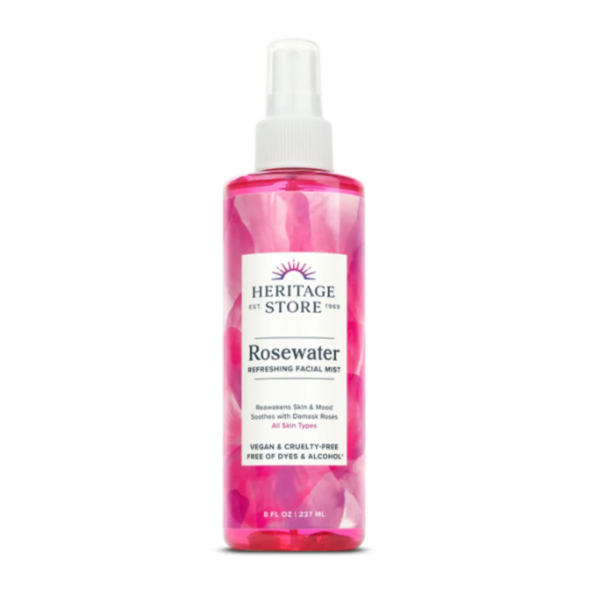Heritage Store Rosewater in Pump Spray (8 fl oz) #16808 | Smallflower