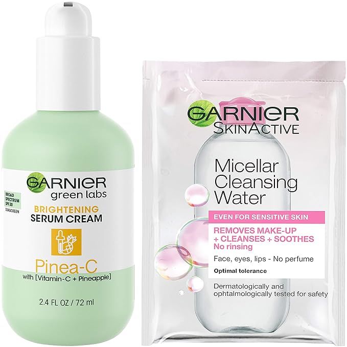 Garnier SkinActive Green Labs Pinea-C Brightening Serum Cream Moisturizer with SPF 30 and Vitamin... | Amazon (US)