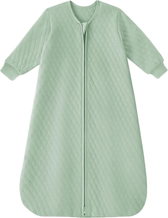 Yoofoss Baby Sleep Sack 0-6 Months 1.0 Tog Long Sleeve Sleep Sack Organic Cotton Wearable Blanket... | Amazon (US)