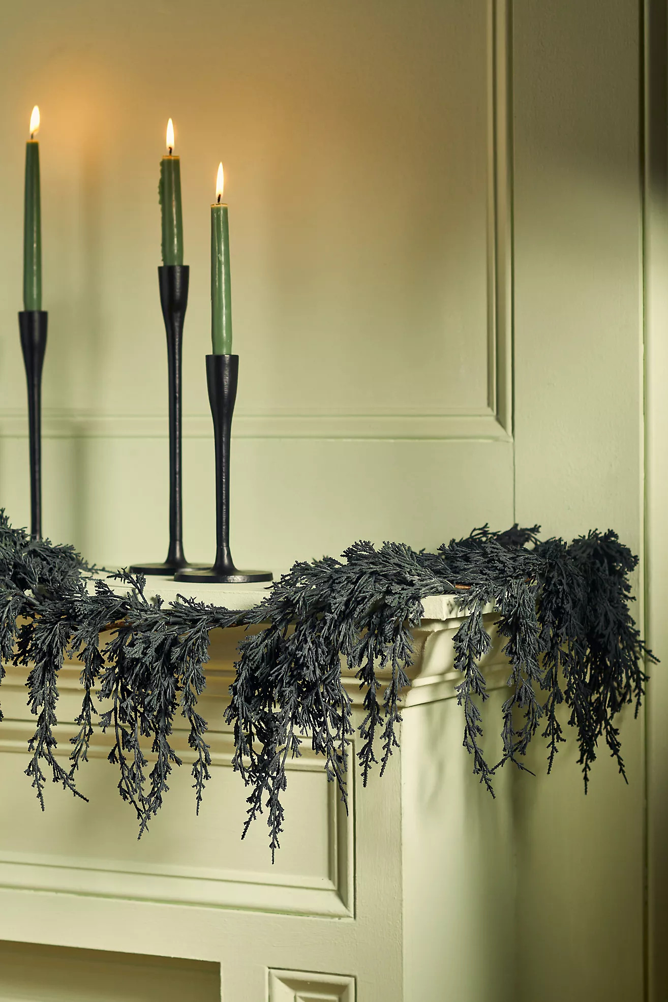 Faux Trailing Garland, Black | Anthropologie (US)