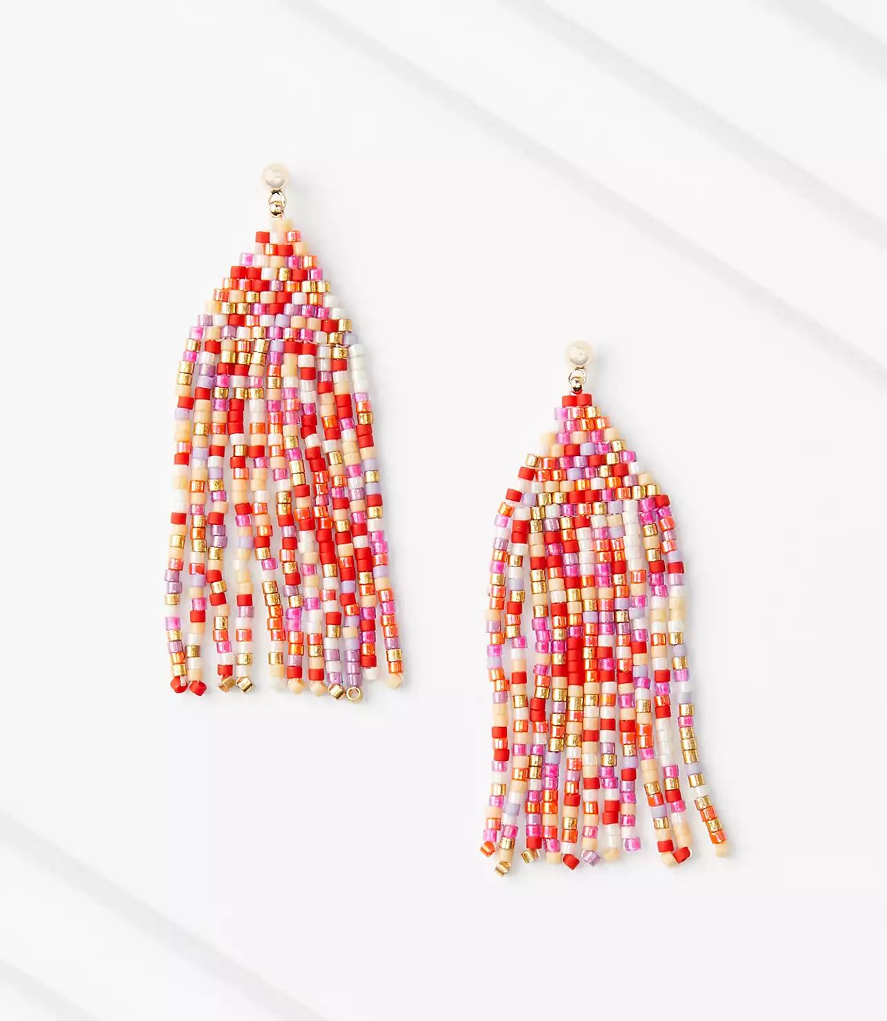 Beaded Linear Earrings | LOFT