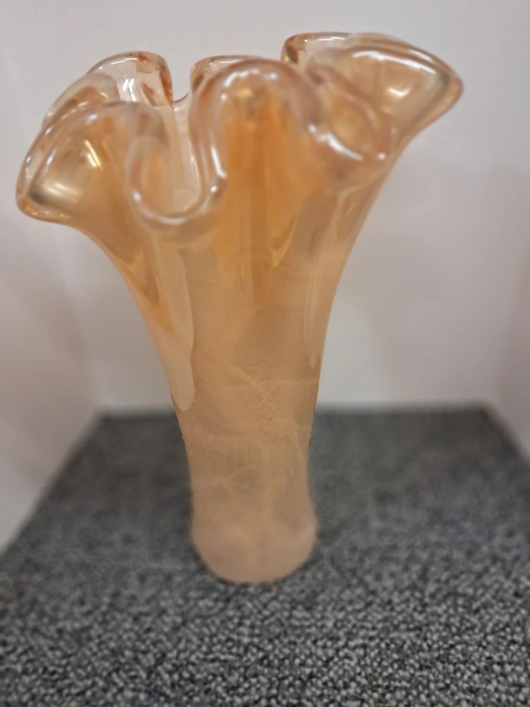 Murano Art Glass Gold Luster Handkerchief Stretch Vase, | Etsy (US)