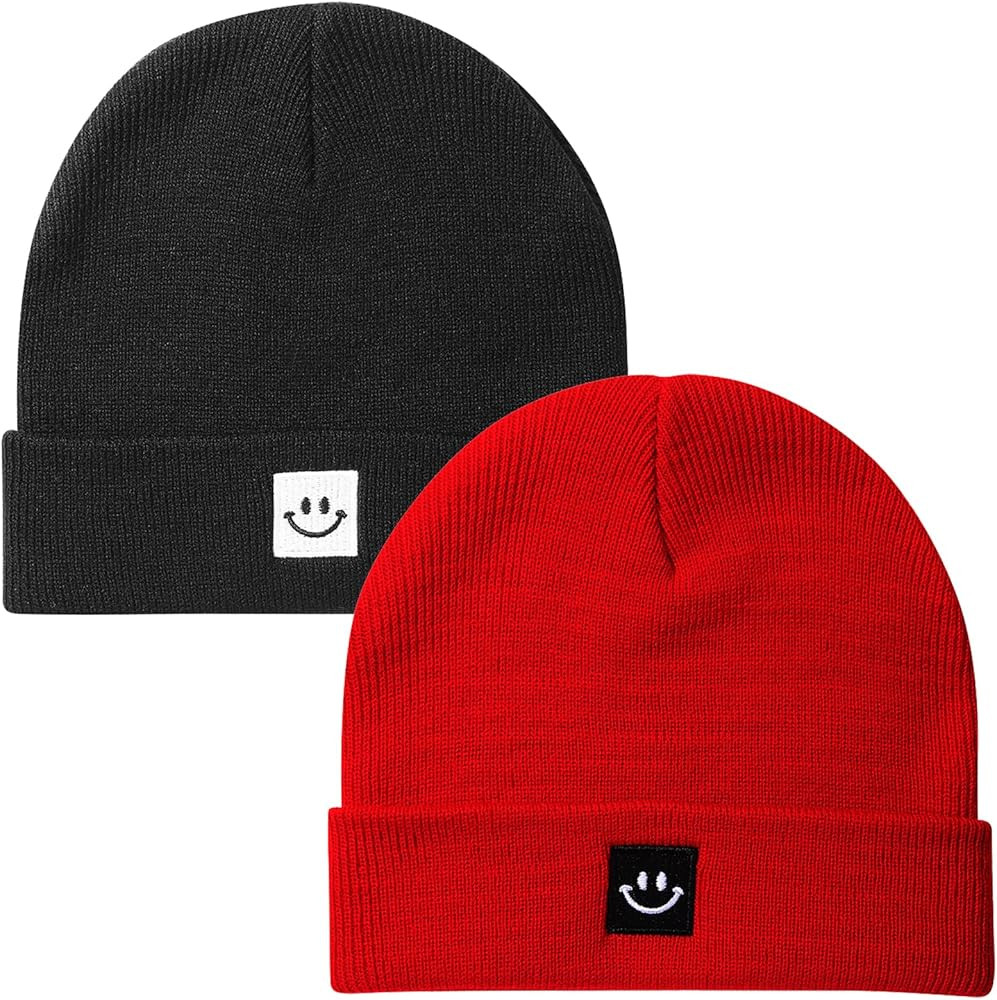 2Pack Baby Beanie Knit Toddler Hat for Girls Boys 0-8 Years | Amazon (US)