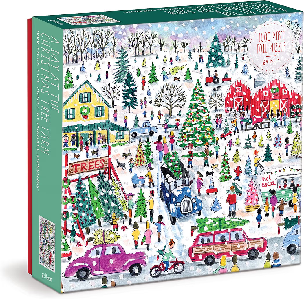 Galison Michael Storrings Christmas Tree Farm 1000 Piece Foil Puzzle from Galison - 20" x 20" Hol... | Amazon (US)