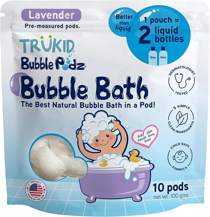 Amazon.com: TruKid Bubble Podz Bubble Bath for Kids, Toddlers, & Babies, Tear Free Gentle & Refre... | Amazon (US)