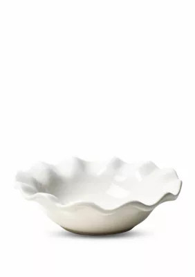 COTON COLORS Signature White Ruffle Flare Small Bowl, 8 Ounces | Belk