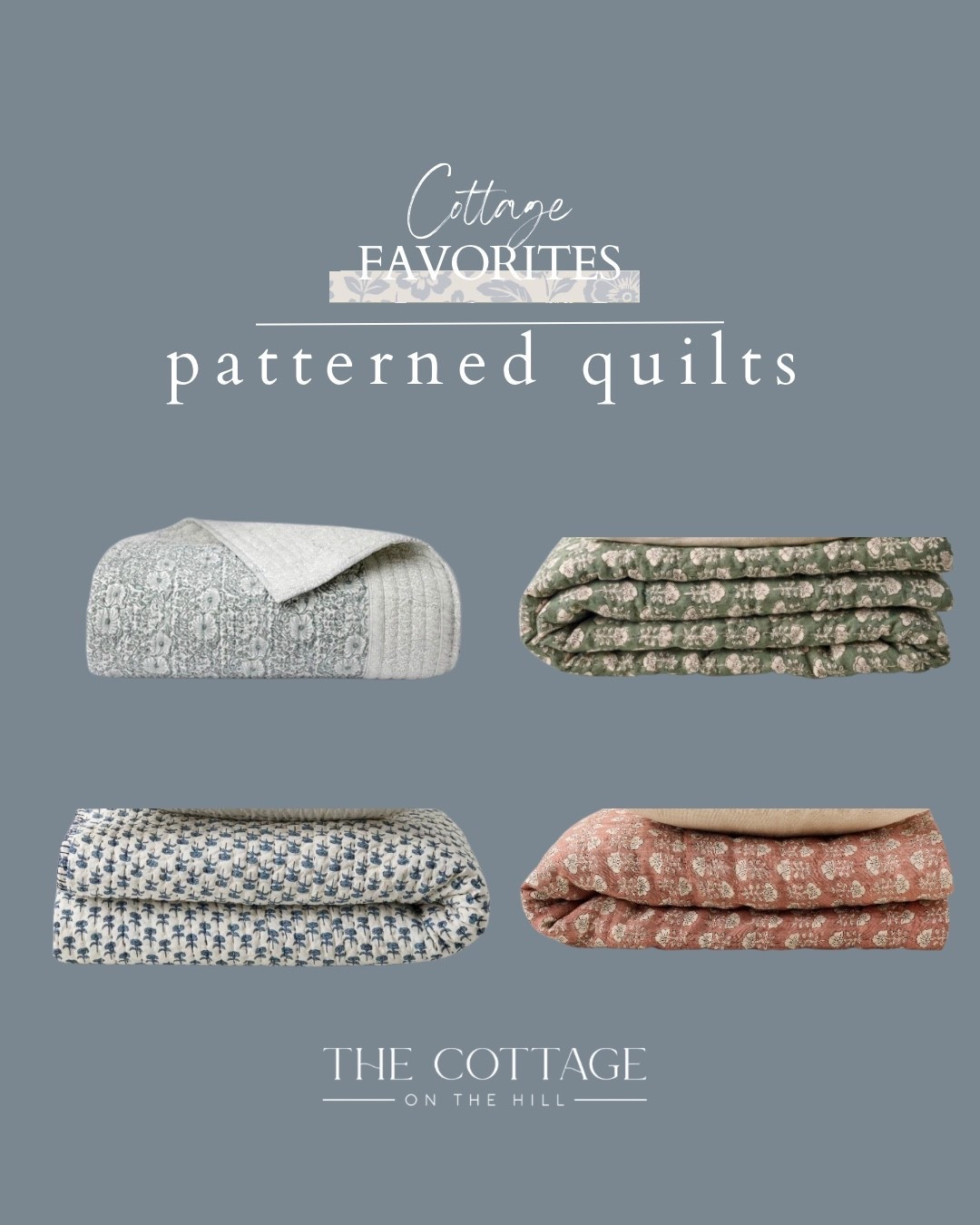 Here are some of my favorite patterned quilts for your cottage layered bedding 

#LTKHome