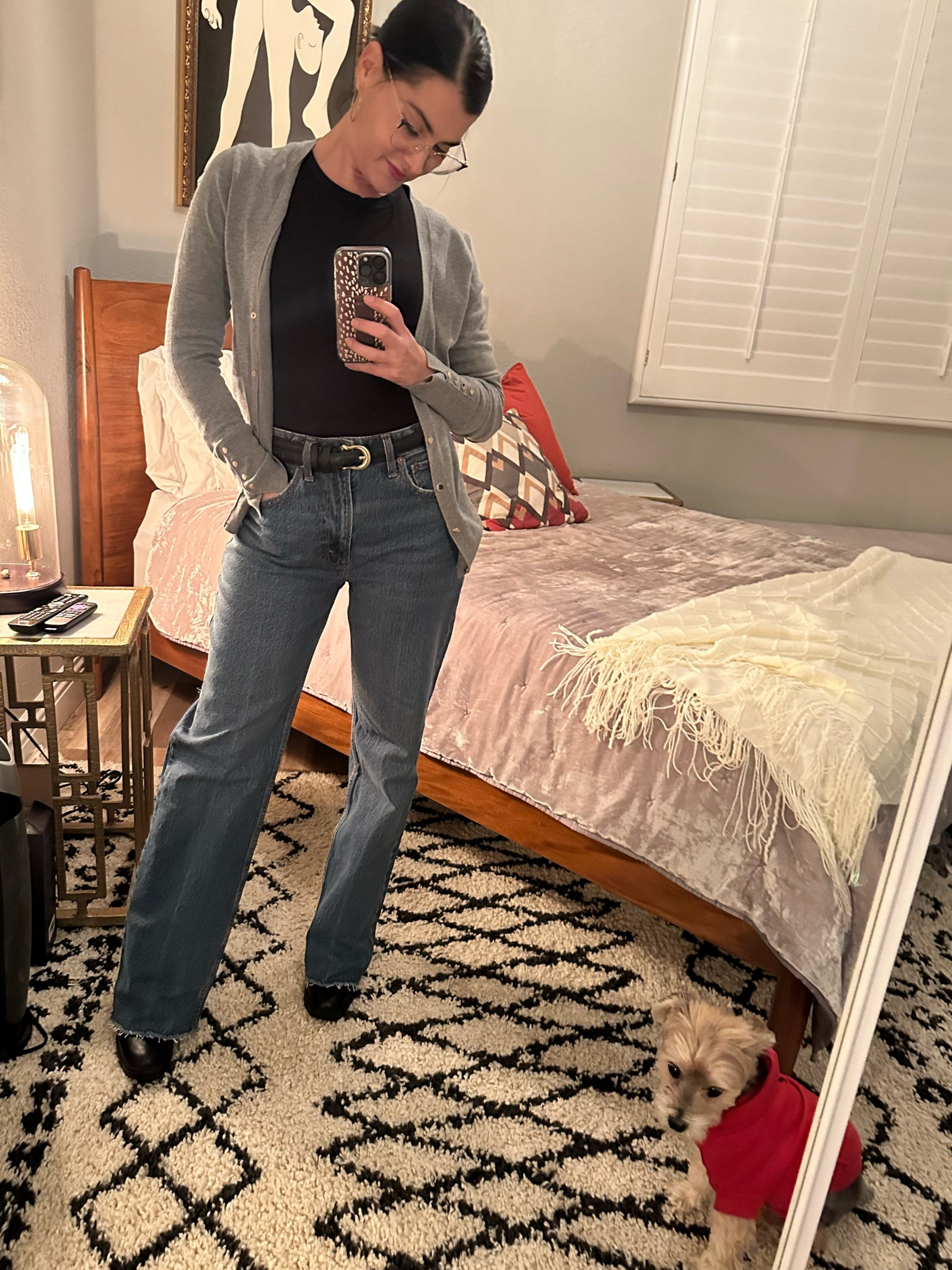 Obsessed with the new denim from Abercrombie. Quick outfit pulled together for dinner with friends. I used to live in cardigans (this one is like 10 years old so I tagged similar!) 

#LTKworkwear #LTKfindsunder100 #LTKHoliday