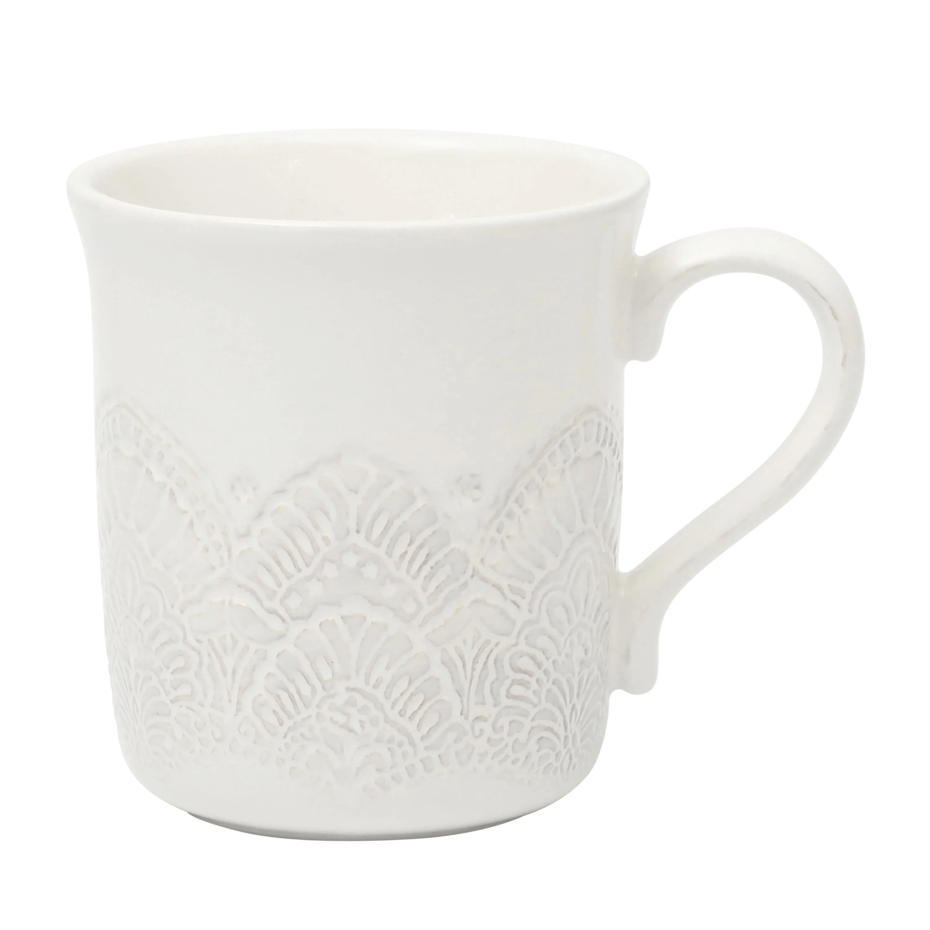 The Pioneer Woman Vintage Lace Stoneware Mug, Linen | Walmart (US)