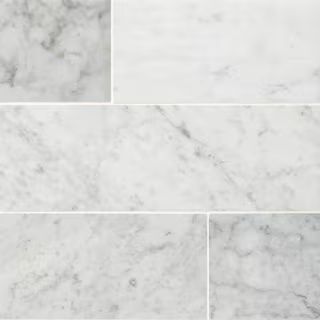 MSI Carrara White 4 in. x 12 in. Honed Marble Floor and Wall Marble Tile (5 sq. ft./Case) TCARWHT... | The Home Depot