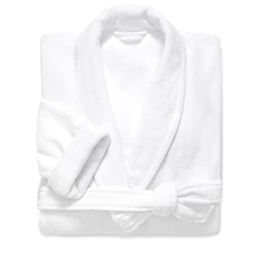 Brooklinen Luxury Cotton Bath Robe, OEKO-TEX Certified, Ultra Soft, Adjustable, Plush & Machine Washable – Premium Turkish Plush Robes for Women & Men (White, Extra Small) | Amazon (US)