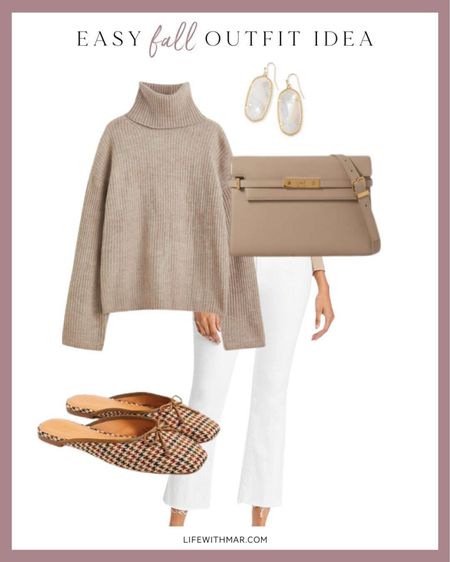 Love a good white pant for fall. Pair it with a neutral sweater and mule for a casual and easy fall look 

Fall//outfit//sweater//denim 

#LTKSeasonal #LTKshoecrush #LTKstyletip