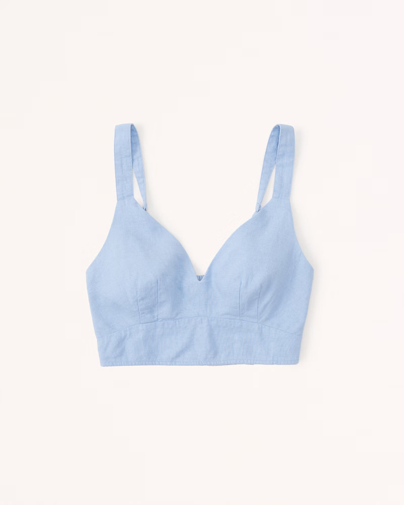 Women's Linen-Blend Set Top | Women's Tops | Abercrombie.com | Abercrombie & Fitch (US)