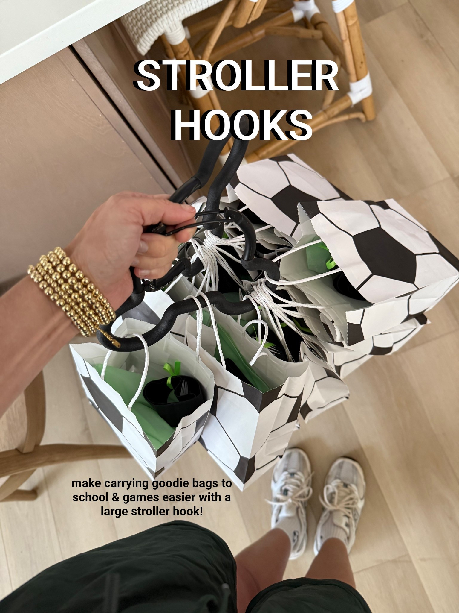 Try this hack to carry game day goodie bags!! 