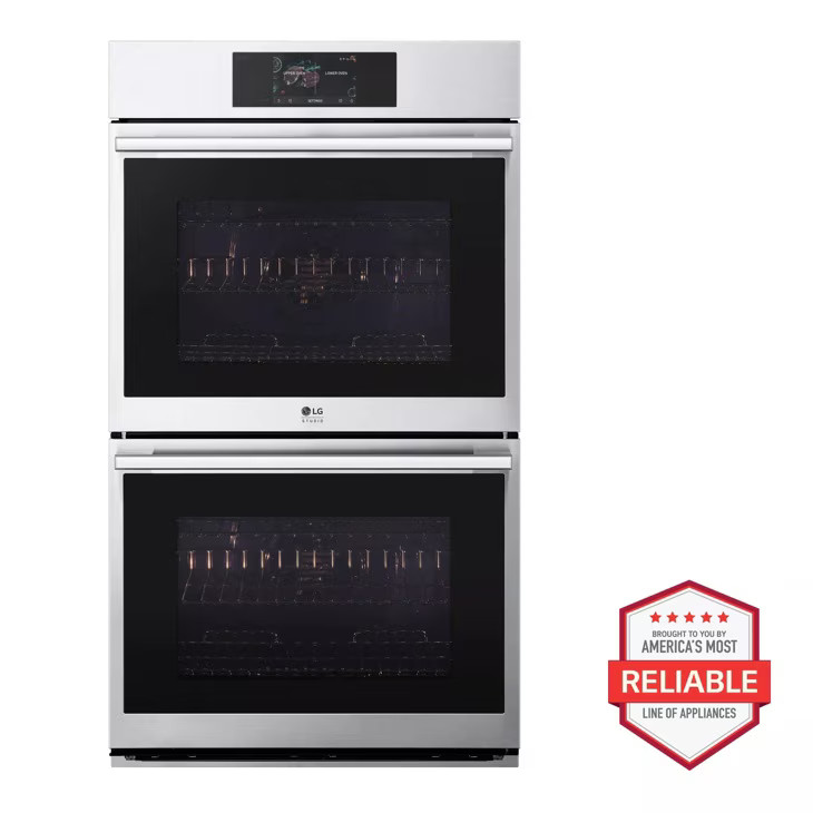 LG STUDIO 9.4 cu. ft. Smart  InstaView® Electric Double Built-In Wall Oven with Air Fry & Steam ... | LG Electronics