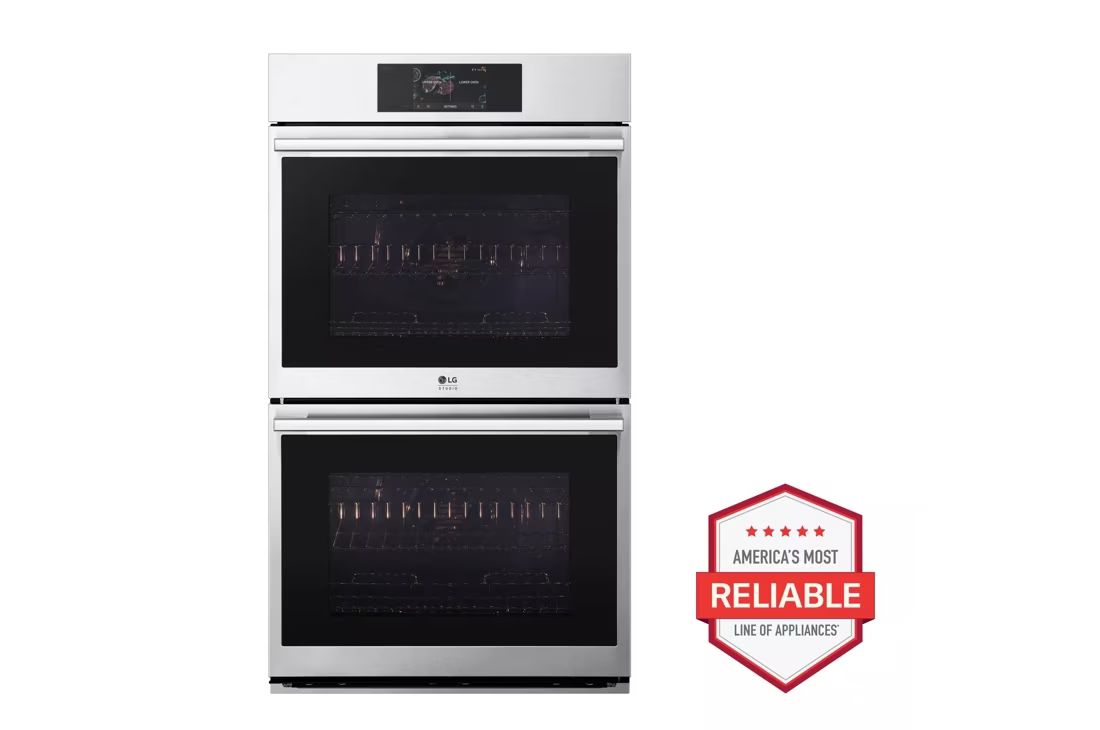 LG STUDIO 9.4 cu. ft. Smart  InstaView® Electric Double Built-In Wall Oven with Air Fry & Steam ... | LG Electronics