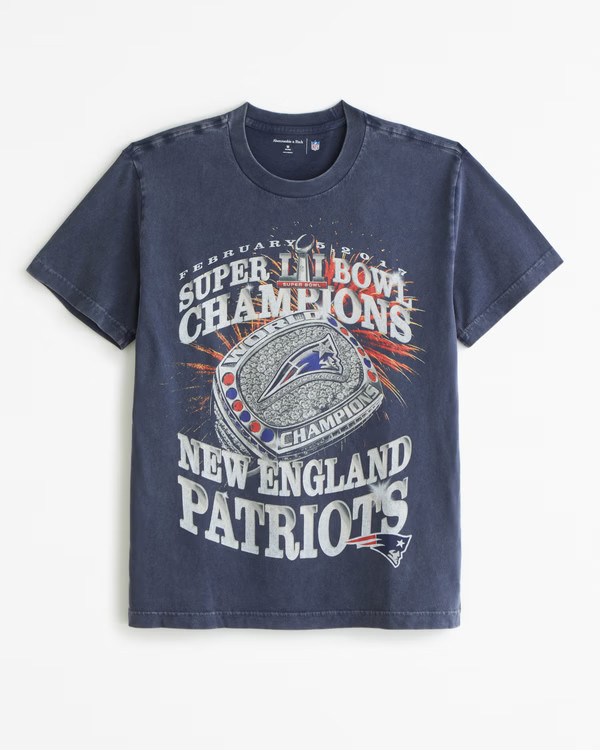 Men's New England Patriots Graphic Tee | Men's Tops | Abercrombie.com | Abercrombie & Fitch (US)