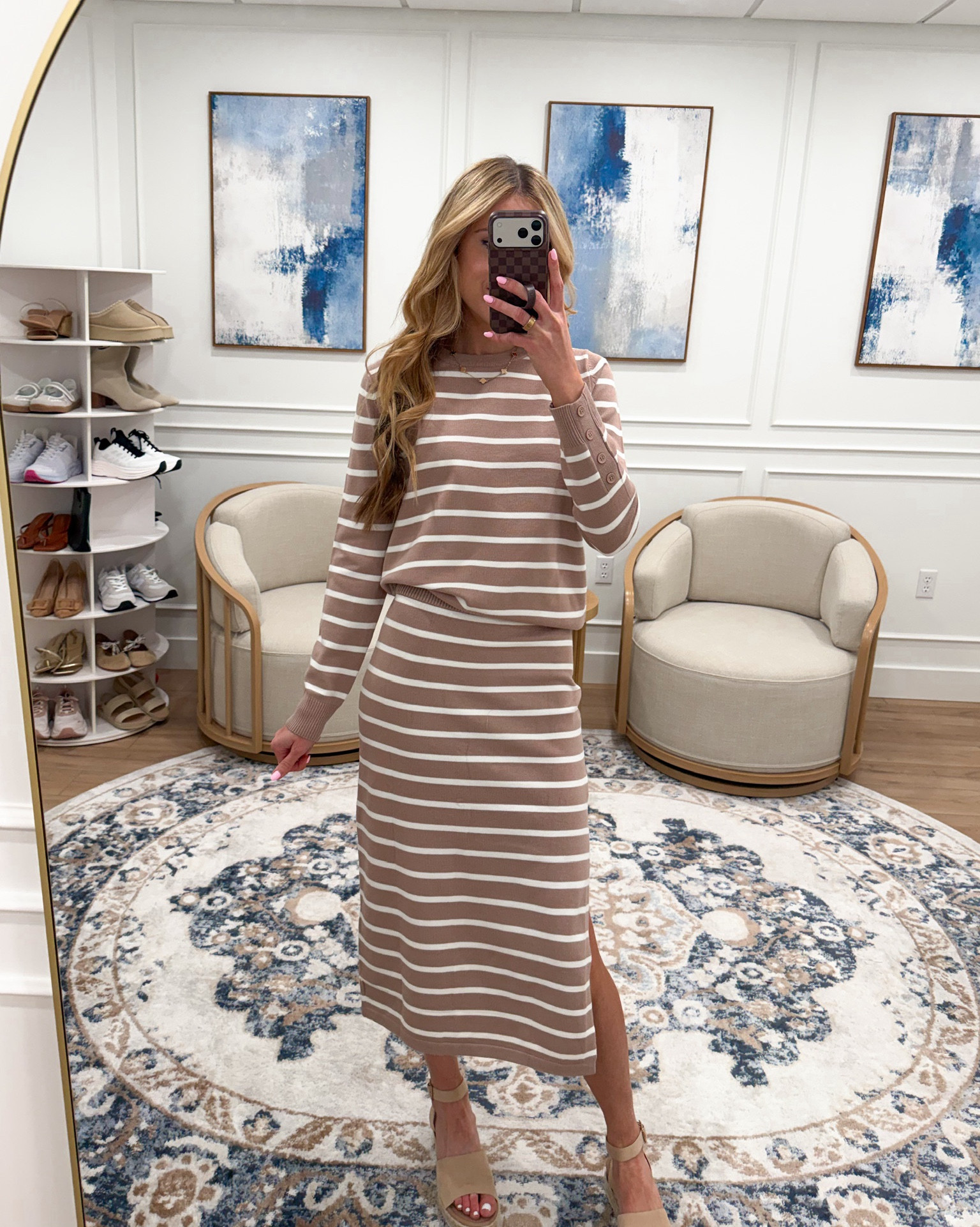 This Amazon knit set is SO good 🙌🏼

The neutral stripes make it such an easy throw-on-and-go outfit, but it still looks so elevated. The fit is flattering and comfy, and the midi length with the little side slit is perfect for dressing up or down.

Such a chic spring staple you’ll wear on repeat 🤍

Wearing size small

#LTKSeasonal #LTKTall #LTKootd
