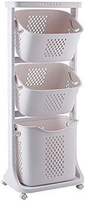 Amazon.com: bretoes Laundry Basket Bathroom Multi-layer Clothes Storage Basket Household Bathroom... | Amazon (US)
