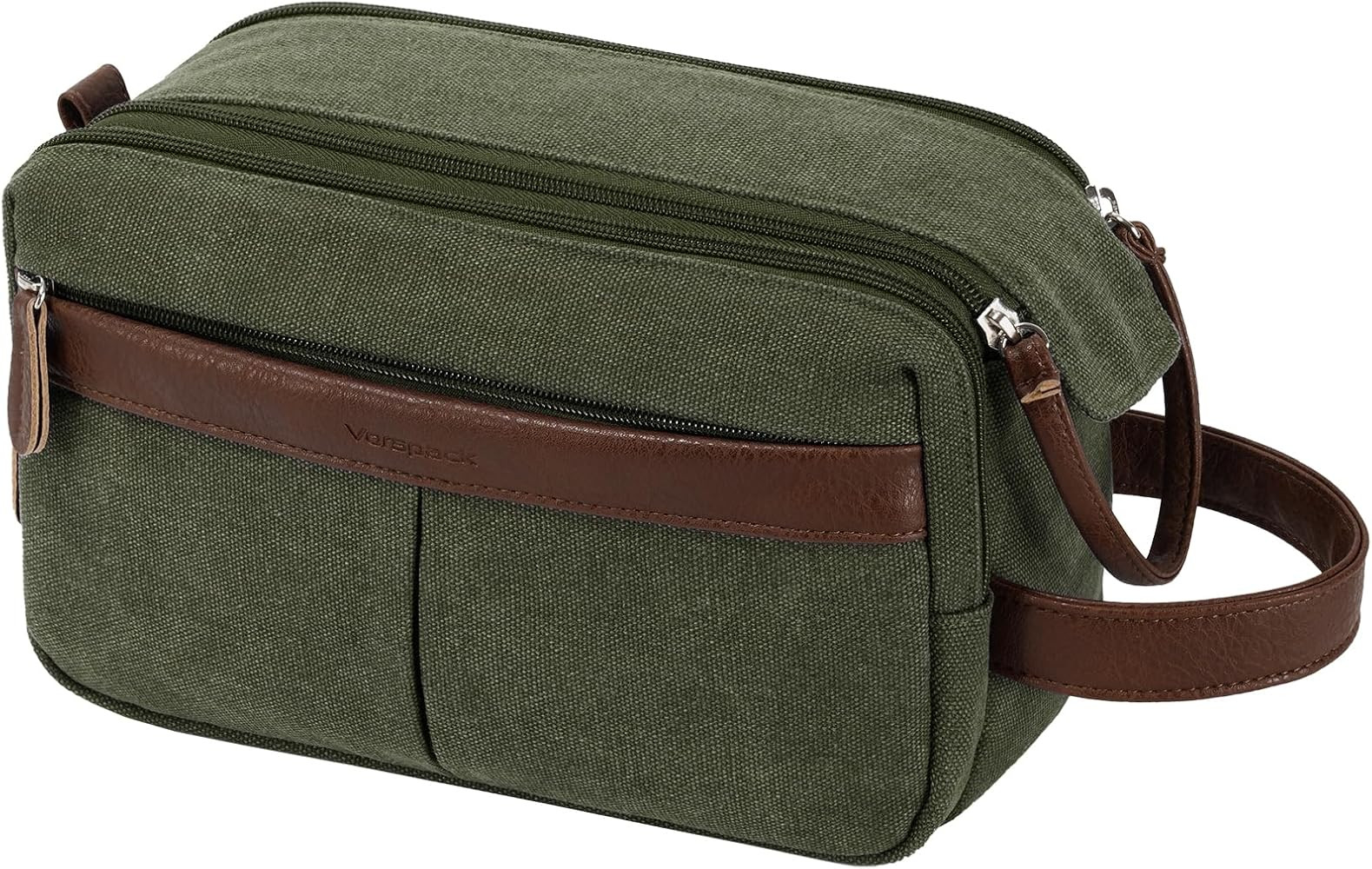 Vorspack Canvas Toiletry Bag for Men - Water Resistant Travel Bag for Toiletries, Bathroom Essent... | Amazon (US)