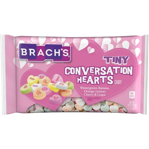 Brachs Heart "2" Heart Tiny Conversation Hearts, 14 Oz - Walmart.com | Walmart (US)