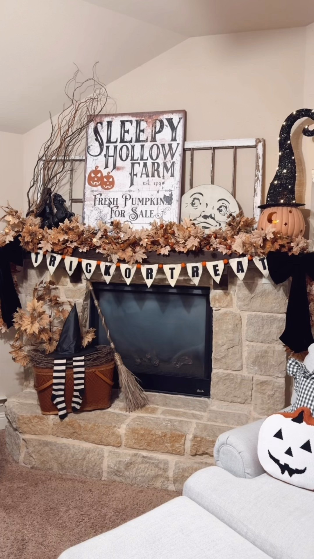 
✨🌙 When whimsy meets Sleepy Hollow… magic happens. 🎃🕯️

Whimsical season is officially here, and my Sleepy Hollow mantle is finally complete! It’s a little world of enchantment, witch hats dancing in the glow, the Headless Horseman standing guard, a vintage-inspired man-in-the-moon smiling down, big velvet bows adding drama, and the cutest witch socks and broom tucked right in.

It’s spooky, it’s magical, and it’s everything I love about this season, where every detail tells a story and every glance feels like a page out of a whimsical fairytale. 🍂👻✨

#HalloweenDecor #SpookySeason #WhimsicalHalloween #HalloweenVibes #SpookyCute #VintageHalloween #HalloweenMantle #HauntedHome #OctoberMagic #HalloweenInspo #SpookyHome #FallDecorIdeas #HalloweenStyle #MagicalSeason #CottageHalloween


#LTKHalloween #LTKHome #LTKSeasonal