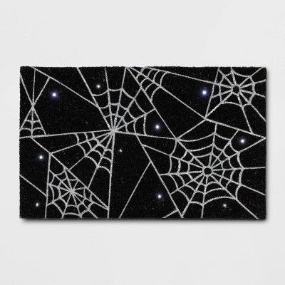 1'6"x2'6" Halloween Spiderwebs Light-Up Doormat Black - Hyde & EEK! Boutique™ | Target